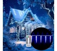 Monzana Cascata Luminosa Ghiaccioli a LED di Natale 80 Lampade 8 Modalità Telecomando Timer IP44