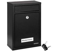 MONZANA® Cassetta Postale da Esterno con Serratura Incl. 2 Chiavi Portatarghetta Nome Cassette Lettere Box Posta da Muro Post Box Buca Portalettere