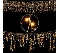 Monzana Catena Luminosa 200 LED 10m IP44 Risparmio Energetico Cascata di Luci Natalizie Giardino