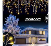 Monzana Catena Luminosa 600 LED 20m IP44 Risparmio Energetico Cascata di Luci Natalizie Giardino