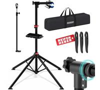 Monzana® Cavalletto Biciclette Max 30 Kg con Borsa per Trasporto Pieghevole Pieghevole Asta Regolabile Ripiano Attrezzi Riparazioni E-Bike