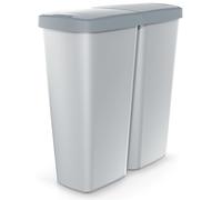 Monzana® Cestino per Rifiuti 50L 2 Scomparti Apertura a Pressione Separazione dei Rifiuti Riciclaggio Bidone Spazzatura Raccolta Differenziata