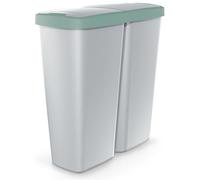 Monzana® Cestino per Rifiuti 50L 2 Scomparti Apertura a Pressione Separazione dei Rifiuti Riciclaggio Bidone Spazzatura Raccolta Differenziata