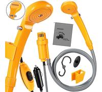 Monzana® Doccia da Campeggio Adattatore per Auto 12V Custodia Tubo 2m Cavo Alimentazione 5m Lavaggio per Auto Doccia per Cani Doccia da Giardino Pompa ad Immersione