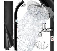 Monzana® Doccia Solare da Giardino 35L Rubinetto Miscelatore Docce Piscina 60°C Aqua Calda Fredda per Campeggio Giardino