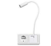 Monzana Lampada a LED da Lettura a Muro Presa Elettrica da Comodino con Braccio Regolabile
