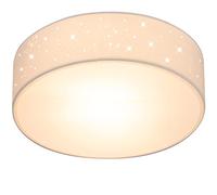 Monzana Lampada da Soffitto Plafoniera Tessuto Ø 38cm Rotonda Luce Soffusa 40 Watt Salotto Camera