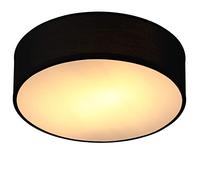 Monzana Lampadario da Soffitto 40W Rotondo 30cm Stoffa 1 Fiamma E27 Moderno Luce da Soggiorno Nero