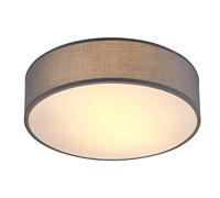 Monzana Lampadario da Soffitto 40W Rotondo 38cm Stoffa 2 Fiamme E27 Moderno Luce da Soggiorno Grigio
