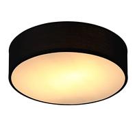 Monzana Lampadario da Soffitto 40W Rotondo 38cm Stoffa 2 Fiamme E27 Moderno Luce da Soggiorno Nero