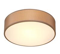 Monzana Lampadario da Soffitto 40W Rotondo 38cm Stoffa 2 Fiamme E27 Moderno Luce da Soggiorno Tortora