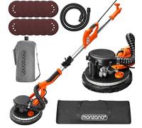 Monzana Levigatrice per Muro 750Watt Autopulente Sacchetto per Polvere 12x Carta Abrasiva Luce Led