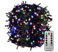 Monzana Luci di Natale Interno Esterno Timer Telecomando 400 Led IP44 8 Modalità Colorato Addobbi Natalizi