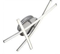 Monzana Plafoniera LED Soffitto 3 Strisce Bianco Caldo Argento Lampadario Camera Lampada Cucina