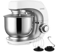 MONZANA® Planetaria Impastatrice Elettrica 1000 W Acciaio Inox 4,5L 7 Velocità Accessori Paraspruzzi Ciotola Frusta Gancio Elettrodomestici Cucina