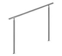 Monzana Ringhiera per scale acciaio 150cm senza traverse interno esterno corrimano da parete parapetto