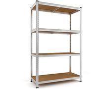 Monzana® Scaffale ad Alta Portata 170x75x30cm Carico Max. 280kg Pannelli MDF Scaffalatura Metallo Officina Cantina