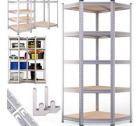 Monzana® Scaffale Metallo Angolare Garage 180x70x40 875kg 5 Riapiani Scaffali Cantina Scaffalatura Angolare Scaffale Salvaspazio Mobile Metallo