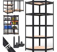 Monzana® Scaffale Metallo Angolare Garage 180x70x40 875kg 5 Riapiani Scaffali Cantina Scaffalatura Angolare Scaffale Salvaspazio Mobile Metallo