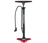monzana Stand pompa aria con manometer| 7 - 12 Bar | Nero/Argento | extra lungo 60 - 100 cm tubo | incluso adattatore Set professionale | pompa aria bicicletta pneumatici auto auto aria materasso [Modello scelta]