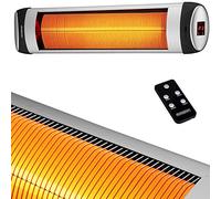 Monzana Stufa a Infrarossi 3 Livelli Calore a Parete 2500W Inclinabile a 90° Telecomando Timer 24h