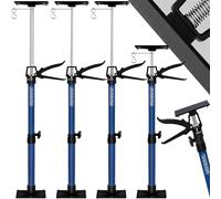 MONZANA Supporto a Soffitto Set da 4 Regolabile 115-290cm Carico Max. 30kg | Morsetto per Telaio Parete, Piastre Antiscivolo, Regolabile fino a 45°, Stabile