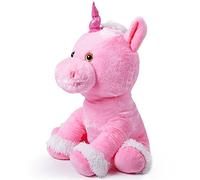 Monzana Unicorno XL Peluche Rosa | per Neonati e Bambini | Mobile | ipoallergenico | Grande 72 cm | Look Anni 80 | Pupazzo Peluche XL Rosa