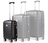 Monzana Valigia Rigida Trolley M Lucchetto di Sicurezza TSA Ruote Gommate Girevoli Nero