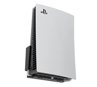 Monzlteck Supporto da parete per PS5 (disco e digitale), interamente in metallo, da appendere alla parete, salvaspazio, facile da installare (nero)