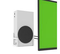 Monzlteck Supporto da parete per Xbox Series S, interamente in metallo, da appendere verticalmente alla parete con pulsante di accensione, mensola a parete sinistra/destra, staffa per XSS