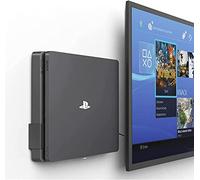 Monzlteck Wall Mount for PS4 Slim, Solid Metal Holder, Storage and Organizer for Video Games