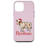 MOO Christmas Lights Funny Cow Lovers Cattle Famer Farming Custodia per iPhone 12 mini
