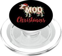 MOO Christmas Lights Funny Cow Lovers Cattle Famer Farming PopSockets PopGrip per MagSafe