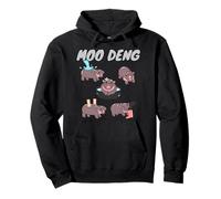 Moo-Deng Baby Pygmy Hippo Cute Zoo for Family Tee Felpa con Cappuccio