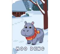 Moo Deng NoteBook: A tiny hippo "Moo Deng" is in snowy landscape cover design ,6x9 inch ,120 Blank line pages, Perfect gift for children teens and adults.