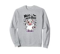 Moo... Voglio Dire Boo Divertente Mucca Halloween Felpa