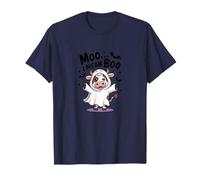 Moo... Voglio Dire Boo Divertente Mucca Halloween Maglietta