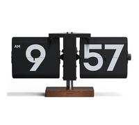 mooas Classic Modern Wood Big Flip Clock (nero)