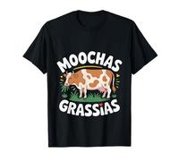 Moochas Grassias Farmer Cown Pun Joke Greetings |- Maglietta
