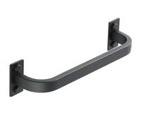 Mooche Portasciugamani da parete nero, 25 cm, in acciaio inox SUS304, barra singola per asciugamani per bagno, cucina, casa