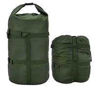 MOOCY Sacco a compressione, 12 l/24 l/45 l, sacco a pelo, organizer ideale per sacchi a pelo, abbigliamento, campeggio, escursionismo, zaino in spalla, verde, 45 l