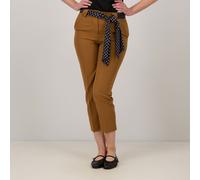 Mood Atelier pantalone sigaretta in tessuto tecnico con foulard