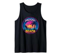 Mood Beach - Retro Sunset 80s Onde Design Canotta