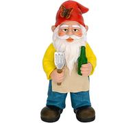 Mood Lab Gnomo da giardino, gnomo da chef per barbecue, altezza 24 cm, statuetta da giardino per esterni e decorazione della casa