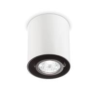 Plafoniera Moderna Mood Round Alluminio Bianco 1 Luce Gu10 7W 3000K D9Cm
