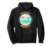 Mood: Spiaggia - Design a Cerchio con Atmosfera Estiva Minima Felpa con Cappuccio