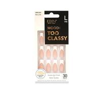 MOOD: Too Class - Unghie a pressione con scritta "Marry Me", a forma di bara lunga, con finitura acrilica da salone, il kit include 30 punte per unghie, mini colla, linguette adesive, lima per unghie
