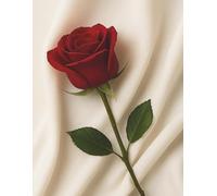 Mood Tracker - Red Rose: A guided daily log to track feelings, boost self-awareness, and reflect on personal growth