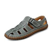 Moodeng Sandali Uomo Estivi Sportivi Pelle Trekking Scarpe da Spiaggia per All'aperto Escursionismo Traspirante