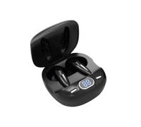 Moodix KI23J153 - Auricolari Bluetooth per uomo e donna, display LED Power Display wireless con microfono, controllo Smart Touch Control per Android e iOS, colore nero